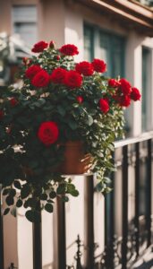 red roses on balcony idea 5