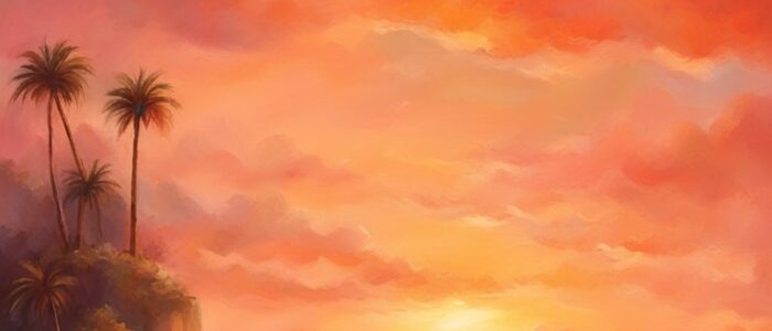 sunset Mediterranean background wallpaper aesthetic illustration 5