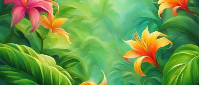 tropical flowers background wallpaper aesthetic illustration 2