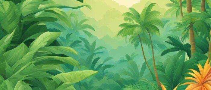 tropical green background wallpaper aesthetic illustration 2