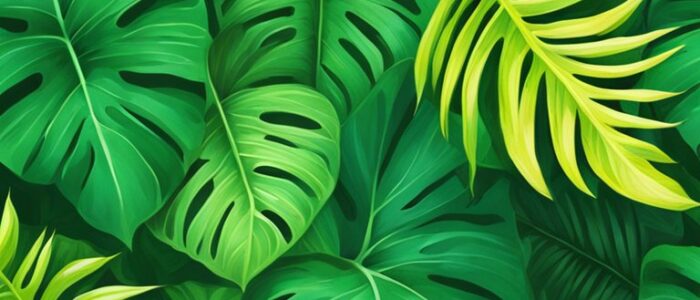 tropical leaves background wallpaper aesthetic illustration 2