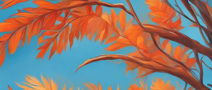 tropical orange background wallpaper aesthetic illustration 1