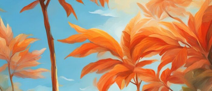 tropical orange background wallpaper aesthetic illustration 2
