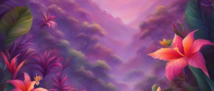 tropical purple background wallpaper aesthetic illustration 1
