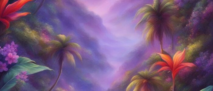 tropical purple background wallpaper aesthetic illustration 2