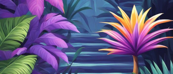 tropical purple background wallpaper aesthetic illustration 3