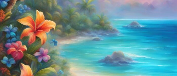 tropical summer background wallpaper aesthetic illustration 3