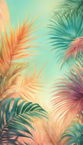 vintage palm tree background wallpaper aesthetic illustration 4