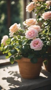 vintage roses in pots idea 1