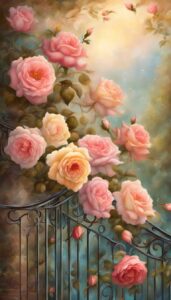 vintage roses on balcony romantic idea 3