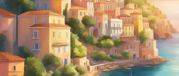 watercolor art Mediterranean background wallpaper aesthetic illustration 1