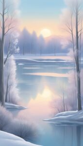 watercolor art snow winter background wallpaper illustration aesthetic 1