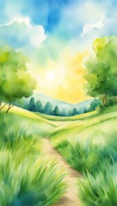 watercolor art sunny background wallpaper aesthetic illustration 3