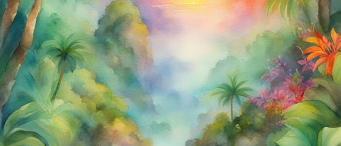 watercolor art tropical background wallpaper aesthetic illustration 5