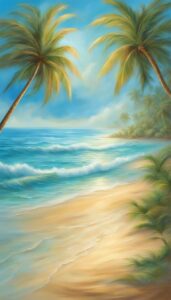 watercolor palm tree background wallpaper aesthetic illustration 1