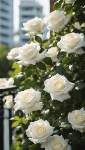 white roses on balcony idea 1