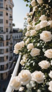 white roses on balcony idea 6