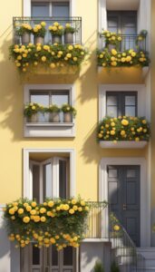 yellow roses on balcony romantic idea 3