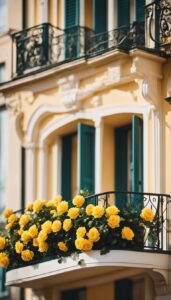 yellow roses on balcony romantic idea 4