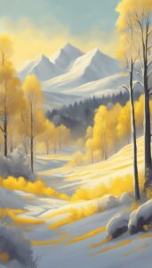 yellow snow winter background wallpaper illustration aesthetic 1