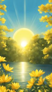yellow sunny background wallpaper aesthetic illustration 1