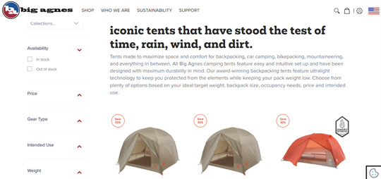 Big Agnes camping tents