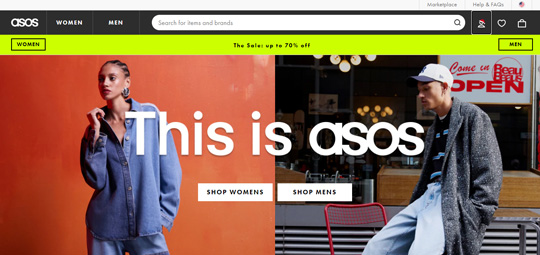 asos website