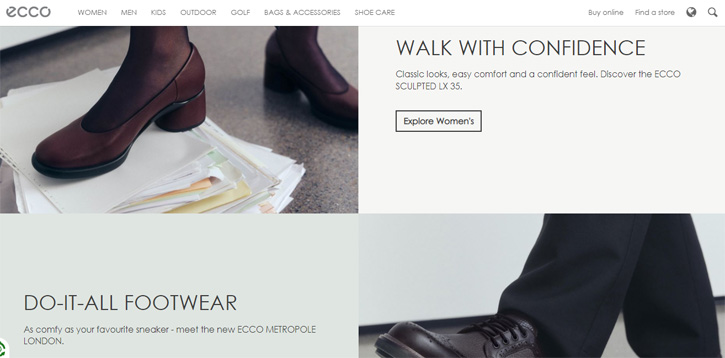 ecco shoes website