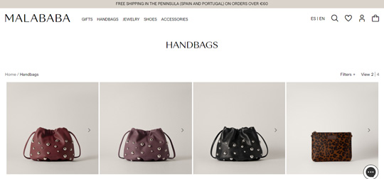 malababa bags website