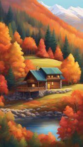 red Mountain Cabin Autumn Aesthetic Idea 2