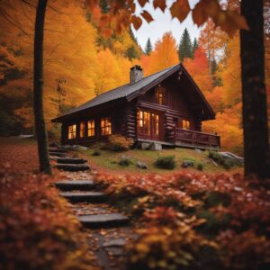 red Mountain Cabin Autumn Aesthetic Idea 3