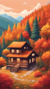 red Mountain Cabin Autumn Aesthetic Idea 4