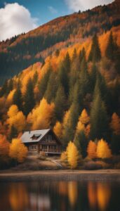 vintage Mountain Cabin Autumn Aesthetic Idea 2