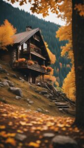 vintage Mountain Cabin Autumn Aesthetic Idea 4