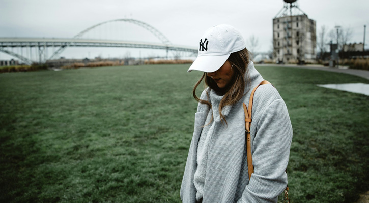 woman wearing streetwear