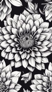 Black Dahlia Flower background 1