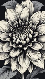 Black Dahlia Flower background 3