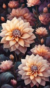 Black Dahlia Flower background 4