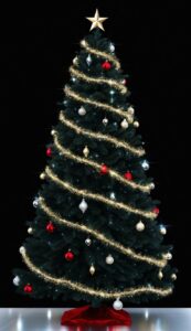 Black Dark Christmas Tree background 3