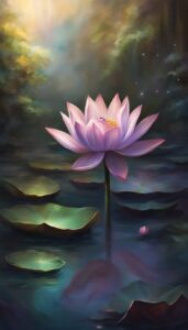 Black Dark Lotus Flower background 3