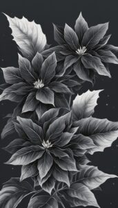 Black Poinsettia Flower background 2