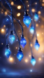 Blue Christmas Lights background 2