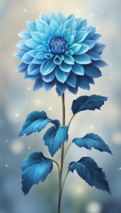 Blue Dahlia Flower background 2