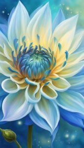 Blue Dahlia Flower background 4