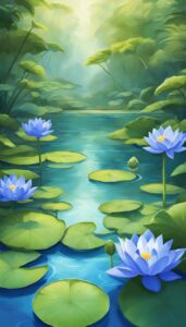 Blue Lotus Flower background 1