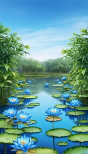 Blue Lotus Flower background 4