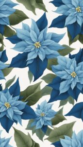 Blue Poinsettia Flower background 1