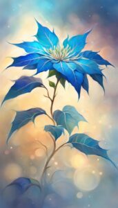 Blue Poinsettia Flower background 2