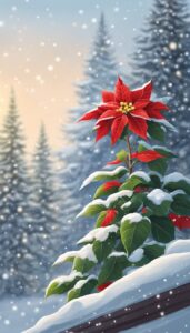 Christmas Poinsettia Flower background 1