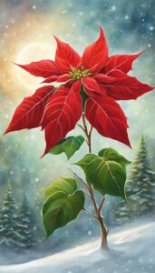 Christmas Poinsettia Flower background 2